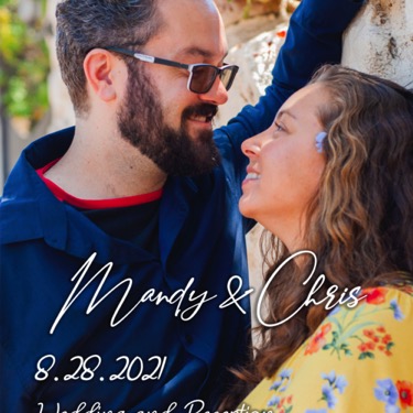 WORK: Wedding Save The Date (Photoshop) (2020) | CLIENT: Mandy and Chris Pritchett, Lompoc, California